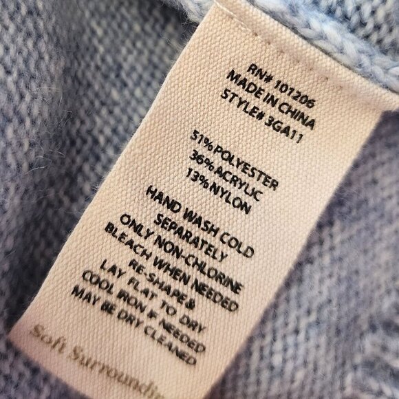 NWT Soft Surroundings Alice Sweater Dusty Heather Blue Collared Sweater PXL - Picture 7 of 9